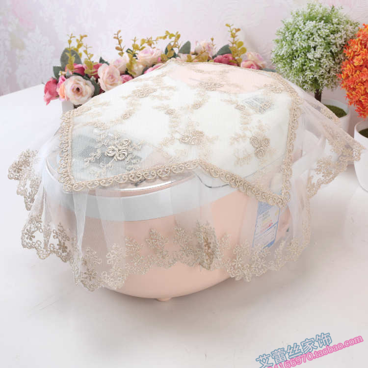 Electric Rice Cooker Hood Upscale Universal Cover Towels Tea Table Bed Head Cabinet Geb Transparent Lace Electric Rice Cooker Geb 100 lap