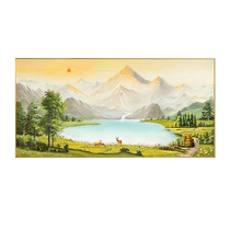 Rizhao Jinshan hand-painted oil painting landscape landscape cornucopia living room decorative painting mural sofa background wall hanging painting