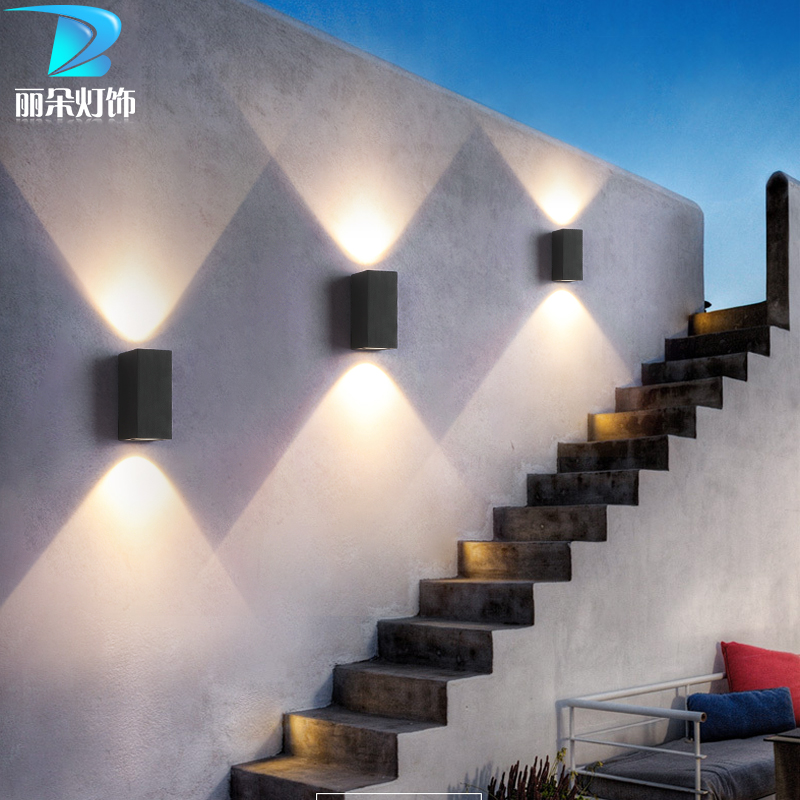 Wall lights modern simple waterproof outdoor channel lighting outdoor wall balcony outdoor creative wall lamp