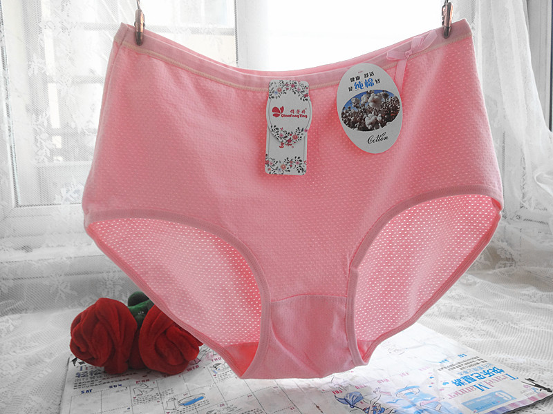 Đích thực Qiao Fang Ting 6904 eo cao phiên bản lớn của cotton lưới thoáng khí bow kích thước lớn cotton ladies tam giác tóm tắt