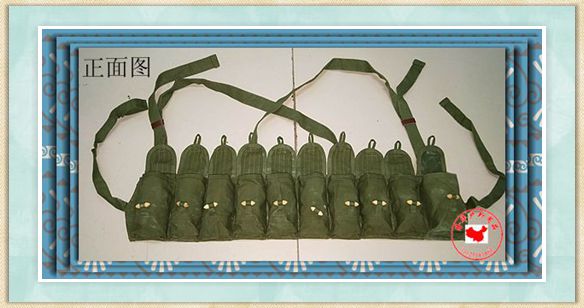 Stock Old Stock 56 Style Semi-automatic Step ten Cabin Bullets Bag Chest Hanging Bag Stage Video Prop Red Collection