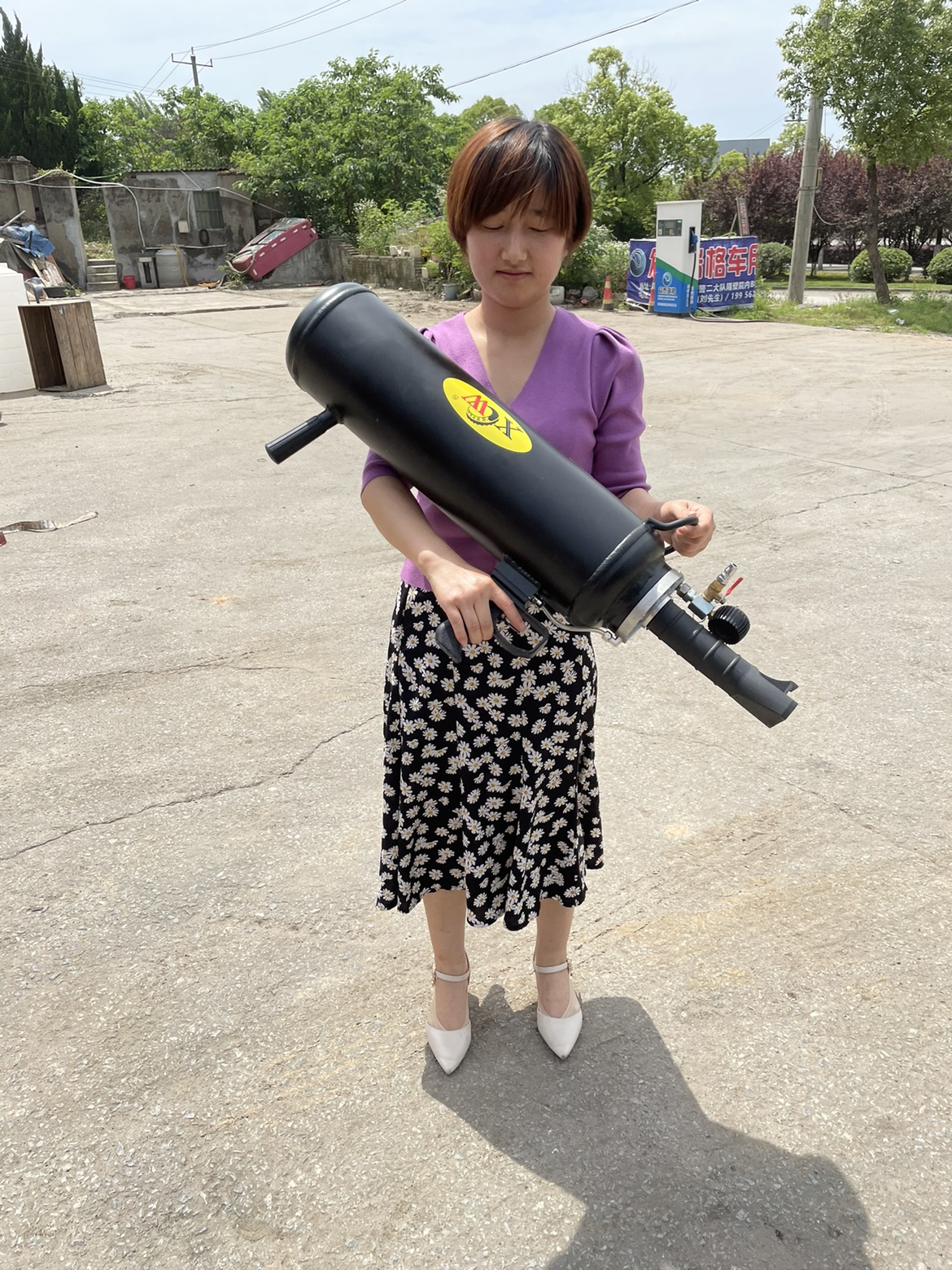 Aluminum alloy blasting 8 liters 9 liters 12 liters vacuum tire bursting device large truck tire bursting fast inflation