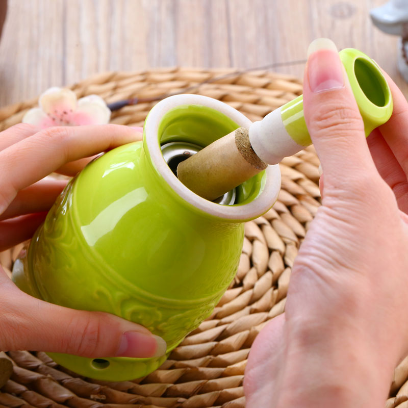 Push back moxibustion box pot ceramic scraping cup instrument portable moxibustion warm yang pot household facial fire moxibustion beauty salon