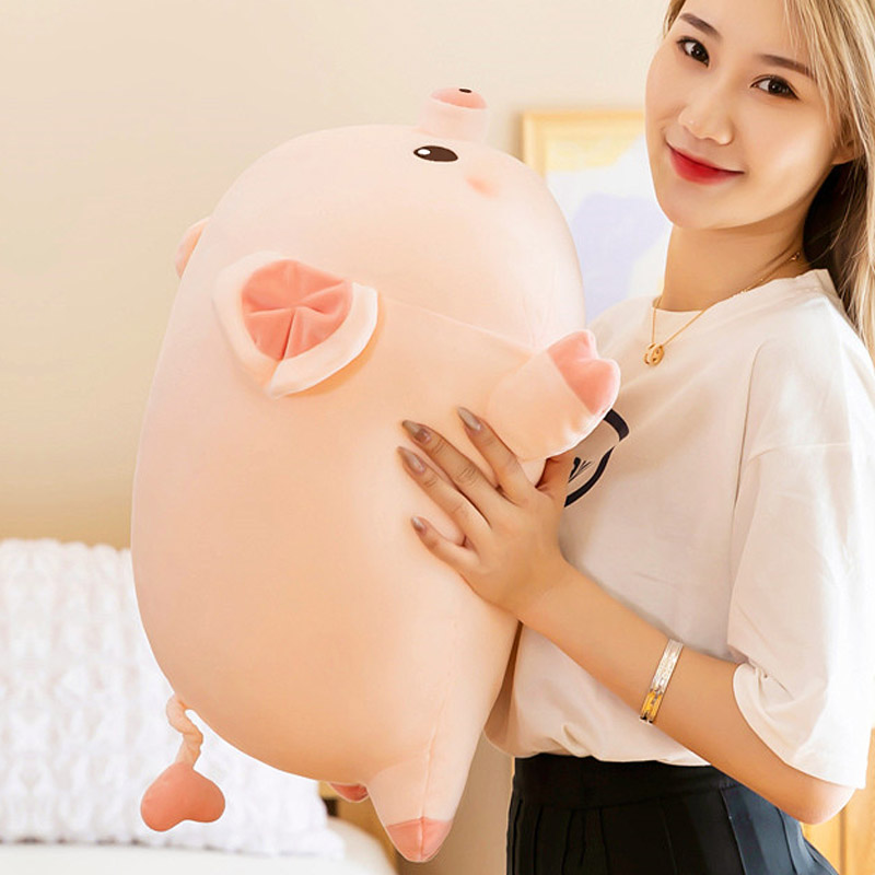 Pig doll lying down pig pillow sleeping holding sleeping doll plush toy pig doll girl bed gift