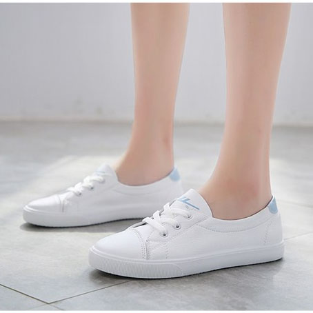 New Huili women's shoes, small white shoes, low-top shoes, leather surface, one pedal, casual shoes, non-slip soft bottom shallow mouth shoes