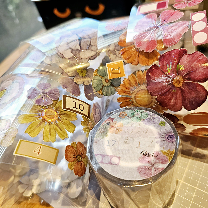 R127_【仙女丸】花之卷17立體燙金PET巻き売り