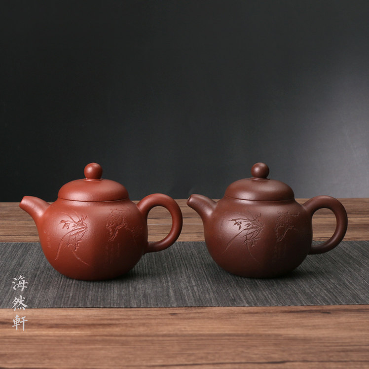 Fidelity Yixing Zisha pot celebrity Fanjia pot handmade teapot Chen Yan Zisha pot old purple mud sketch pot hexagonal pot