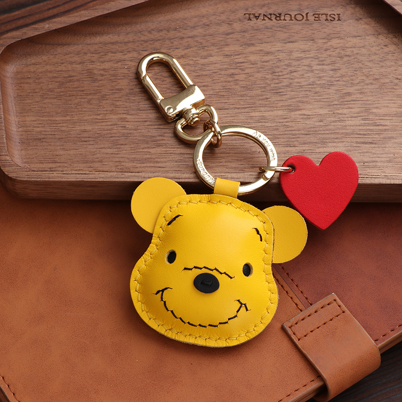 Handmade Winnie the Pooh Keychain, Cute Bear Bag Pendant, Couple Doll Bag Decoration, Gift for Girls and Best Friends Handmade Winnie the Pooh Keychain, Cute Bear Bag Pendant, Couple Doll Bag Decoration, Gift for Girls and Best Friends