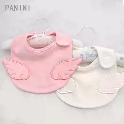 Little Princess Angel little wings shape bib baby cotton three-dimensional saliva towel eating bib bib cotton soft