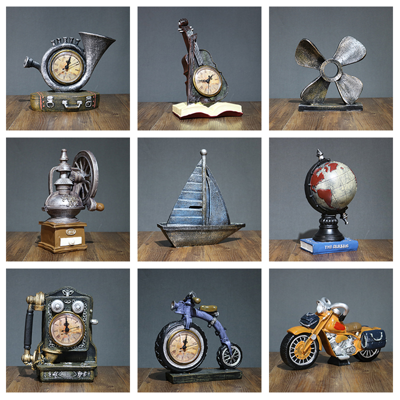 European retro nostalgic cafe bar American creative old-fashioned window display decorations model props decorations