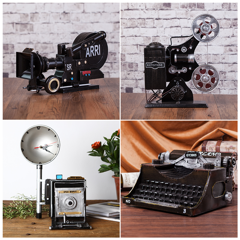 European vintage vintage iron camera Projector Camera Camera model furnishings window display props
