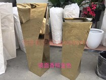 Outdoor Composition Floral Box Road Isolation Flower Case Iron Art Flower Tank Outdoor Flower Beds Outdoor planting box