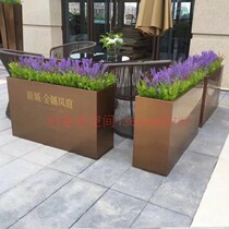 Outdoor Iron Art Stainless Steel Flower Case Combined Galvanized Sheet Flower Beds Flower Beds Fence Outdoor Metal Flower Groove Partition Customize