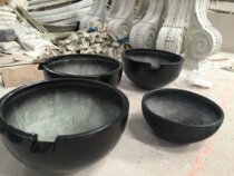 Custom GRP flower bowl minimalist fashion floor round special flower pot hotel Mall Florware Outdoor Flower Beds