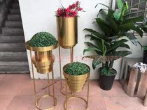 Iron Art Custom Outdoor Combo Flower Box Flowers Altar Sales Floor Commercial Street Outdoor Fence Partition Screen Flower Shelf Flower Slot