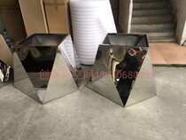 Outdoor upscale Flower Box Stainless Steel Flower Groove Sales outside Flowers Bowl Square Custom Flower Shelf Cell Landscape Flower Altar