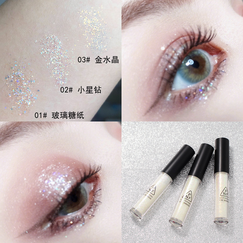 Flat substitute liquid eye shadow white bright sheet diamond pearly laminated coating high light and silkworm fairy tears double notte