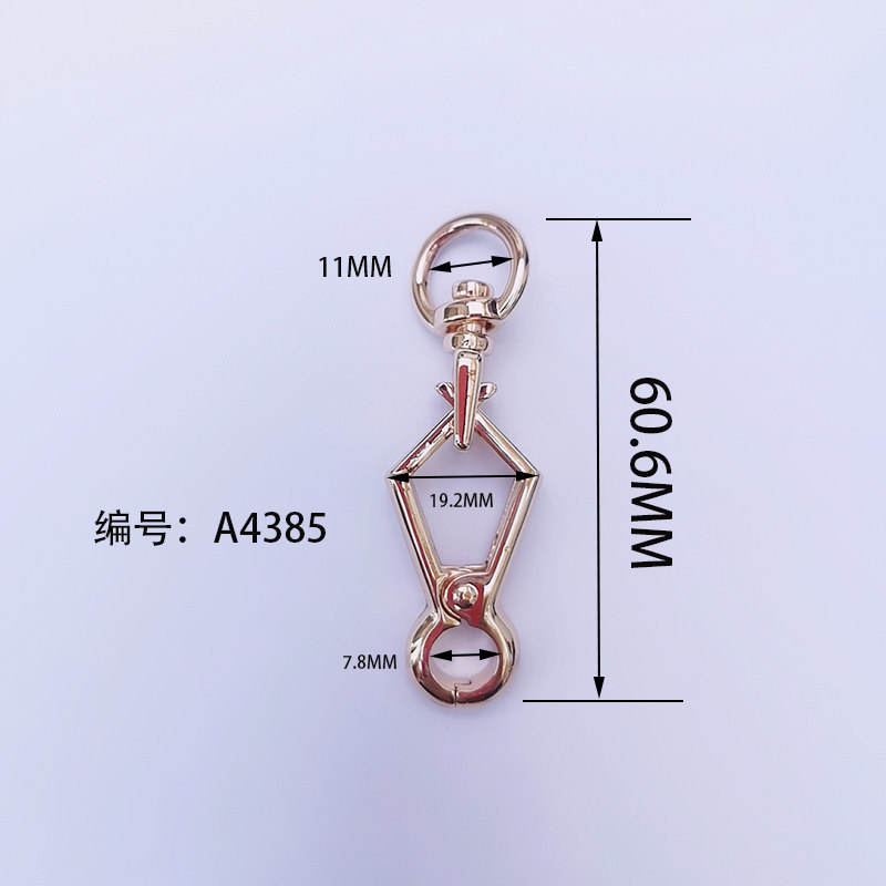 Zinc alloy hook ring buckle A4385 fine polished bright ladies bag chain DIY metal new thickened buckle