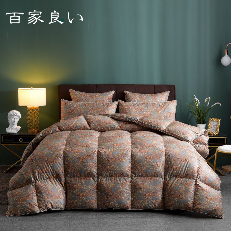 Exported to Japan, 95% White Goose down Winter Quilt Core, Double Pure Cotton 140 Count, Hotel-Grade, Silent, Thickened Goose down Quilt Exported to Japan, 95% White Goose down Winter Quilt Core, Double Pure Cotton 140 Count, Hotel-Grade, Silent, Thickened Goose down Quilt