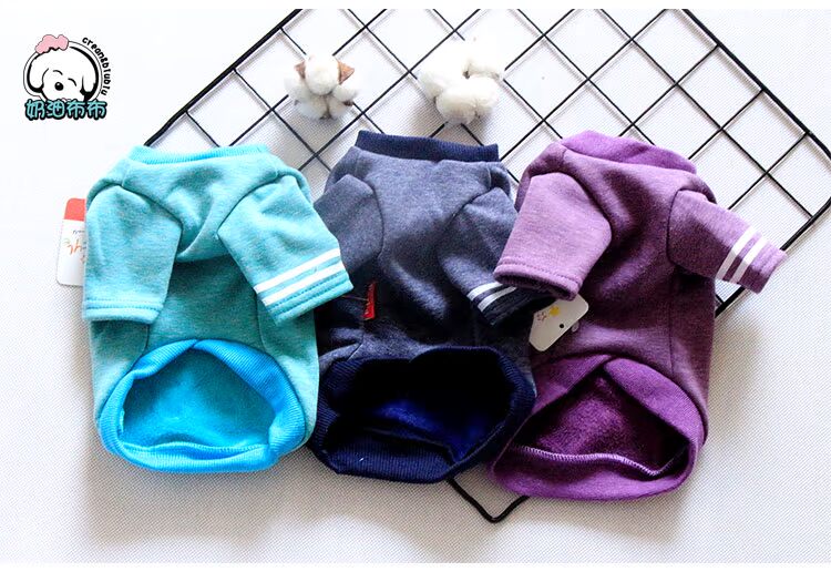 Pet puppy dog ​​mèo mùa xuân và mùa thu quần áo trang trí áo len bóng chày áo in thư thường gấu Teddy thẻ đường phố - Quần áo & phụ kiện thú cưng áo cho chó cưng