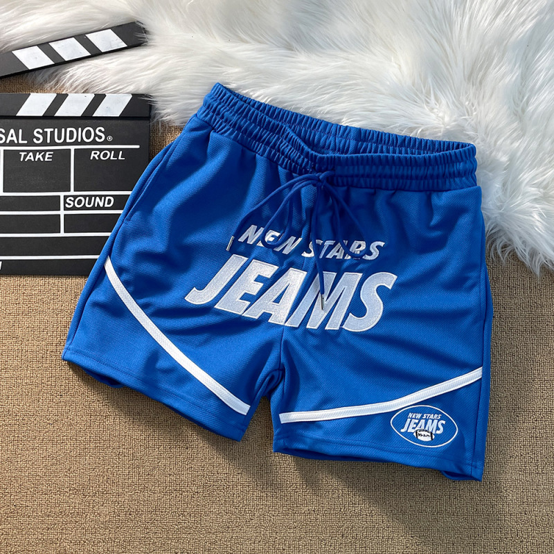 Four-Quarter Length Shorts, Below the Knee, for Running, Basketball, Casual, Retro, Classic Sports Shorts for Men, American-Style Embroidered Shorts, Summer Four-Quarter Length Shorts, Below the Knee, for Running, Basketball, Casual, Retro, Classic Sports Shorts for Men, American-Style Embroidered Shorts, Summer