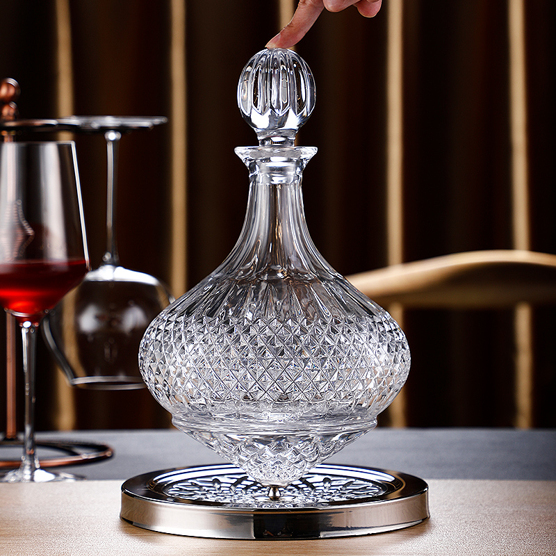 New European-style creative crystal glass rotating tumbler wine decanter gyro style wine bottle sub-jug wine bottle