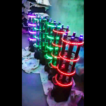 Gatling salute gun with LED light 6 consecutive rounds of colored paper gun Bar bombing field artifact stage Department pretence B atmosphere gun