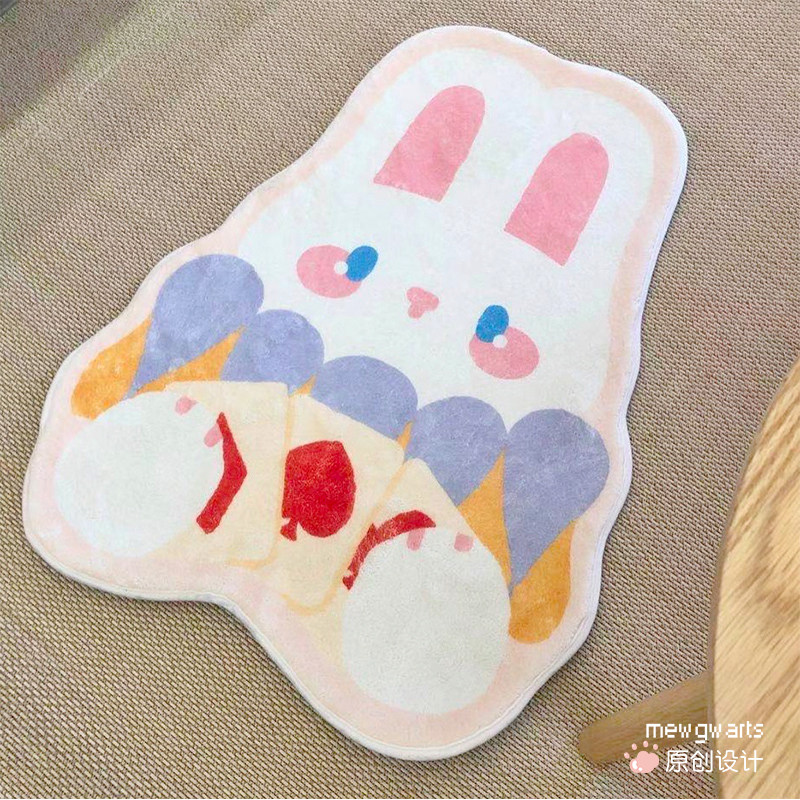 C-Queen Alice series imitation cashmere pet home carpet long strip carpet cushion non-slip bedside bay window