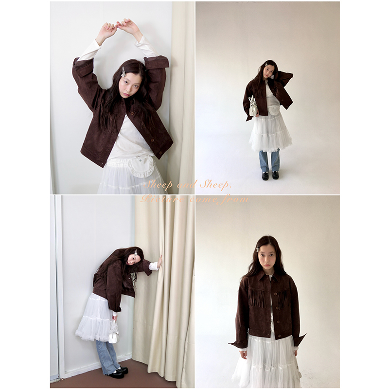 Ovinsyang Deerskin Velvet Tassel Jacket for Women, New Autumn Design, Niche Jacket Top Ovinsyang Deerskin Velvet Tassel Jacket for Women, New Autumn Design, Niche Jacket Top