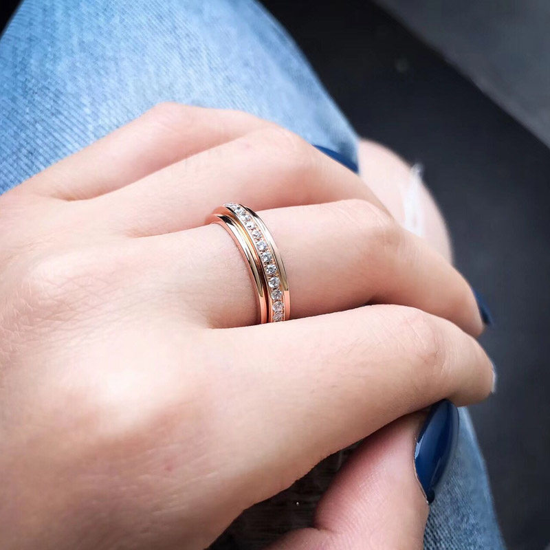 Bague Femme en Alliage argent plaque plaque or - Ref 3087195 Image 3