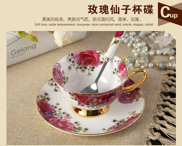 Bộ tách cà phê xương Trung Quốc sáng tạo cao cấp Anh tách trà đỏ Châu Âu cốc cà phê bằng gốm - Cà phê phin ca phe