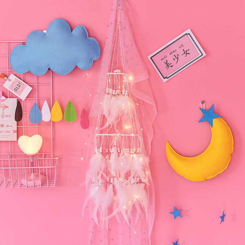 Girl heart forest department dream net Indian dream net hanging wind chimes Creative girls bedroom room decoration pendant