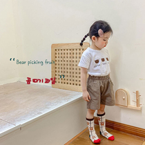 Uncle Strange (4 pairs of cute childrens socks) pure cotton cartoon bunny baby socks for boys and girls