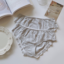 Strange uncle (good-looking gray) Japanese comfortable pure cotton cute girl underwear angel wings breifs