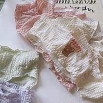 Strange uncle (milkshake bear) Japanese solid color sweet and lovely comfortable student low waist breifs girl underwear