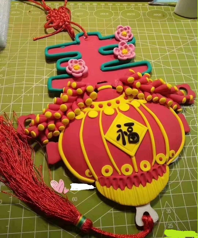 (Spring) New Year's creative handmade diy ultra-light soil color mud white embryo wooden baseboard ornaments handmade materials