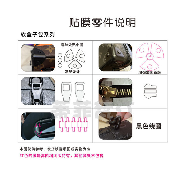 Suitable for LV mini soft box bag minisofttrunk hardware film protective  film microcrystalline nano film