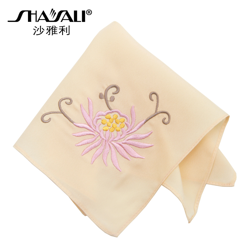 đạo cụ trang phục khiêu vũ biểu diễn sườn xám Bà Hán phụ kiện quần áo lụa khăn tay thêu khăn tay sinh viên món quà nước ngoài tranh thêu hoa sen
