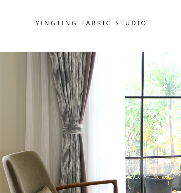 Sehir Xie Xier Mới rèm màn màu jacquard phù hợp với phong cách hiện đại của người Mỹ phòng ngủ retro rèm phòng khách - Phụ kiện rèm cửa thanh treo rèm 2 lớp