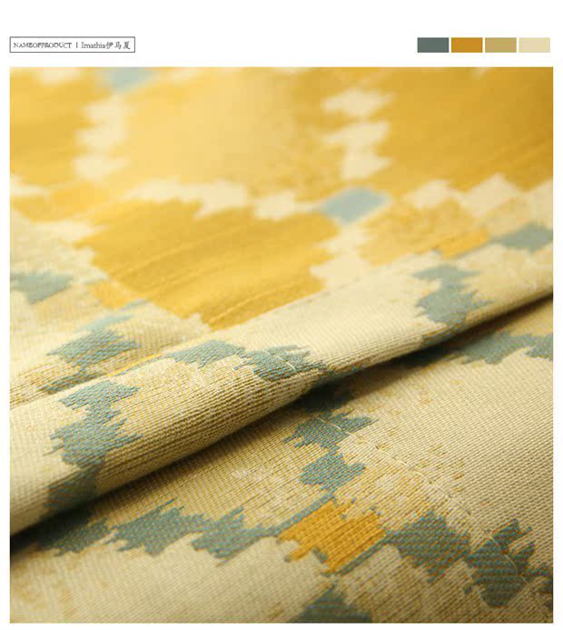 Imathia Imasha Rèm Jacquard tùy chỉnh Màn hình Bắc Âu Retro Phòng khách Phòng ngủ Bay Cửa sổ Ban công - Phụ kiện rèm cửa dây cột rèm cửa