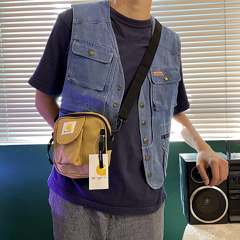 OK Japanese tide brand tooling men's nylon small backpack Hong Kong style Japanese neutral girls messenger canvas small bag street tide