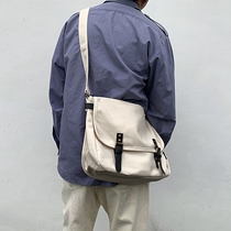 OK Day Ensemble Tooling Mailbag Ins 100 Lapped Diagonal Satchel Academy Wind Retro Flip Flops male and female student Canvas Bag