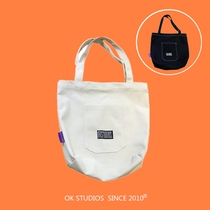 OK Homemade Design Hand Single Shoulder Sails Cloth Bag Casual minimalist Lazy Art Korea Wind & Men & Men Tidal Environmental Protection Bag bag