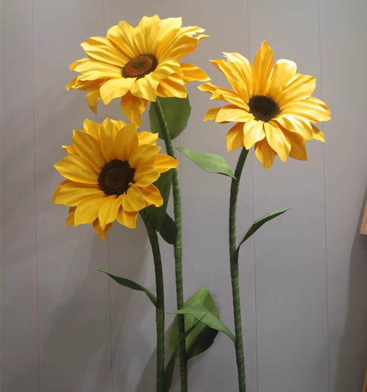 Large Sunflower Artisanal Paper Art Flower Wedding Stage Prop Road Guide Arrangement Decoration Outdoor Waterproof Beauty Chen Showcase-Taobao