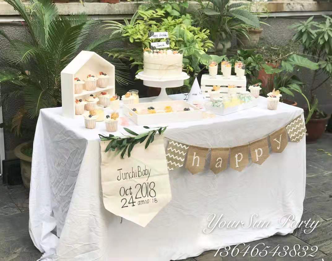 White dessert tablecloth Wash and reuse party picnic tablecloth baking dessert decorated pure white tablecloth