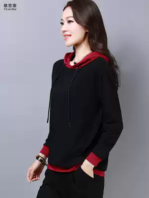 Spring and Autumn Sweatshirt Women 2021 New Female Loose Korean Long Sleeve Large Size Mother Pullover Cotton Thin Shirt T-shirt