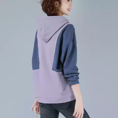 Cotton hooded sweatshirt early autumn new women's 2021 long sleeve hoodie thin loose fashion autumn top