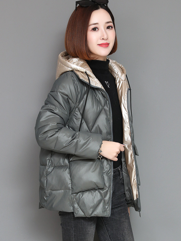 Down cotton clothes women's short loose winter quilted jacket 2021 new thickened small explosive cotton coat jacket