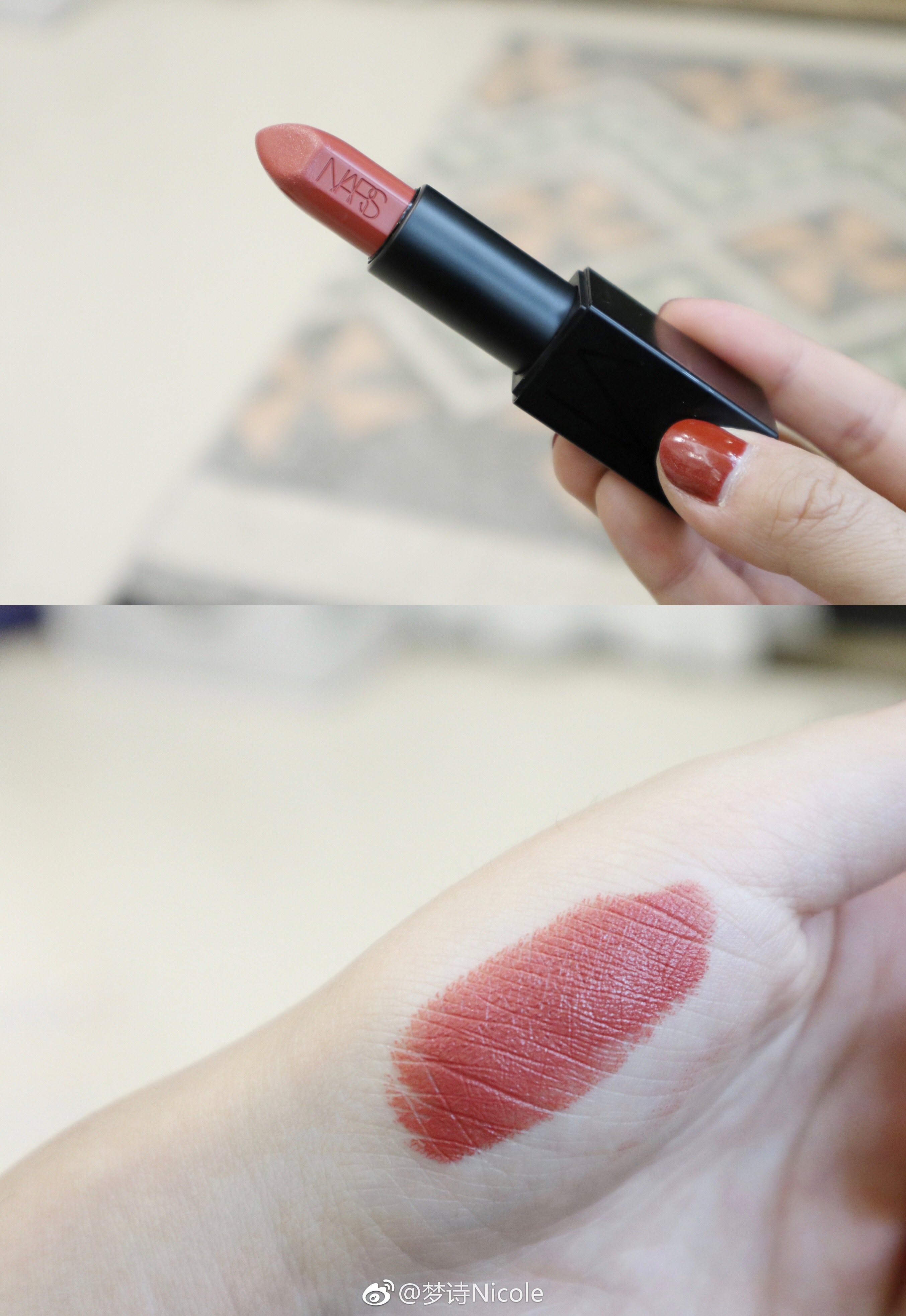 Spot NARS Nass muốn khiêu khích một thỏi son lửa Phiên bản giới hạn ống vàng Anita Mona Louise Jane - Son môi son màu đỏ lạnh
