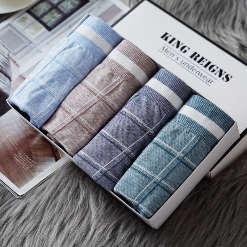 男士内裤莫代尔平角裤4条